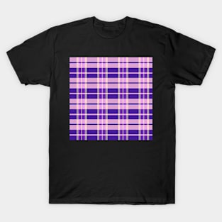 Vaporwave Aesthetic Daviana 1 Hand Drawn Textured Plaid Pattern T-Shirt